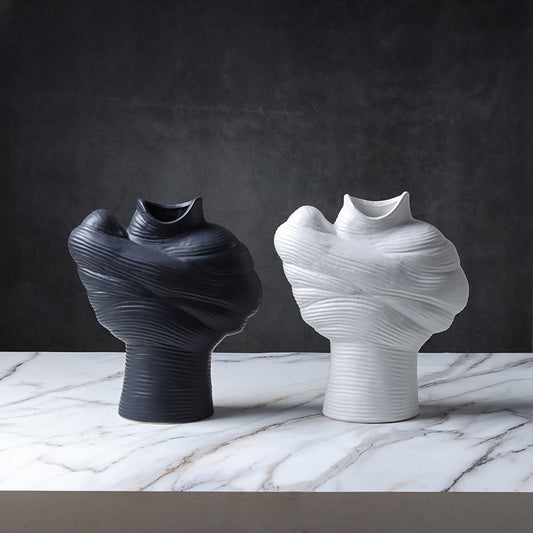 Ceramic Vase Black & White